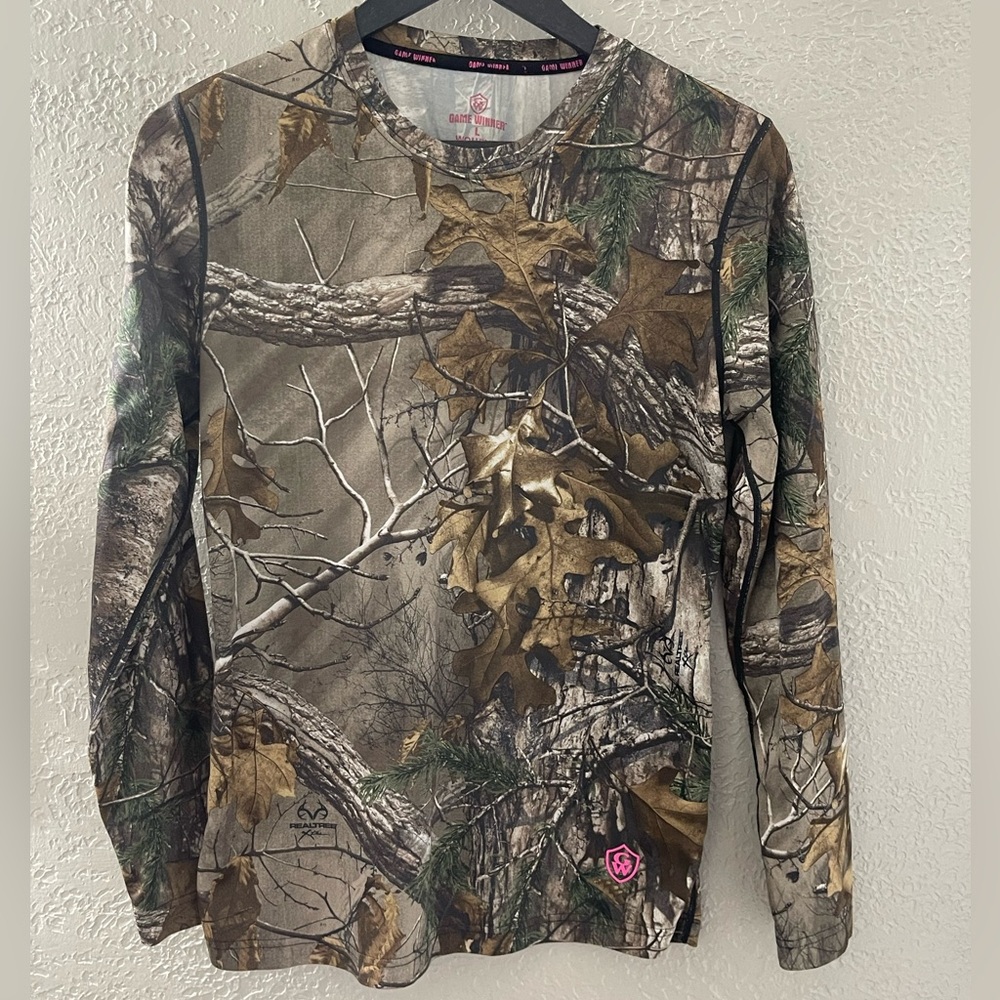 Game Winner Women's Dri-fit Camouflage‎ Long Sleeve Tee Size Large